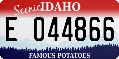 ID license plate E044866