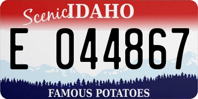 ID license plate E044867