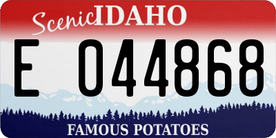ID license plate E044868