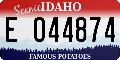 ID license plate E044874