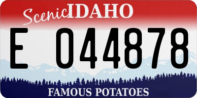 ID license plate E044878