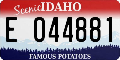 ID license plate E044881
