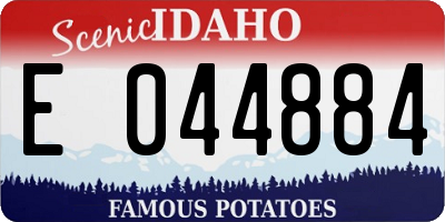ID license plate E044884