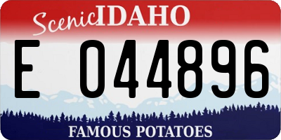 ID license plate E044896