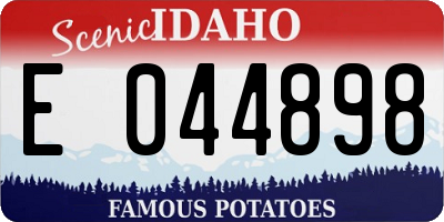 ID license plate E044898