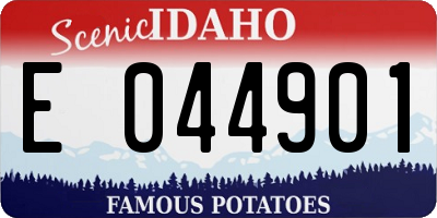 ID license plate E044901