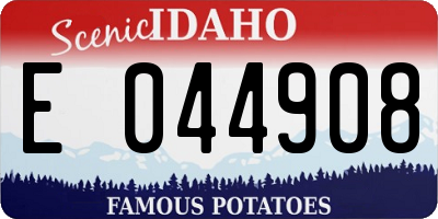 ID license plate E044908