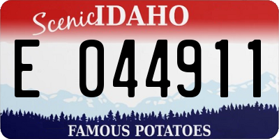 ID license plate E044911