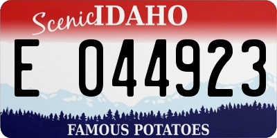 ID license plate E044923