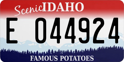 ID license plate E044924