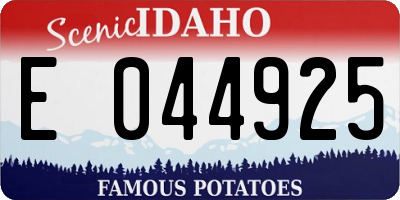 ID license plate E044925