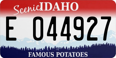 ID license plate E044927