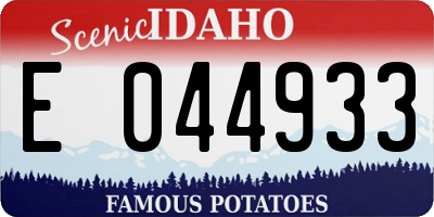 ID license plate E044933
