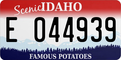 ID license plate E044939