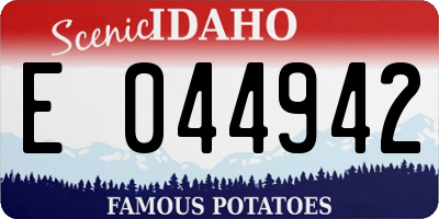 ID license plate E044942