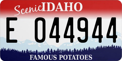 ID license plate E044944