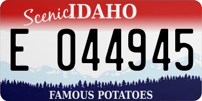 ID license plate E044945