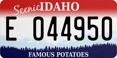 ID license plate E044950