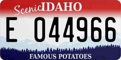 ID license plate E044966