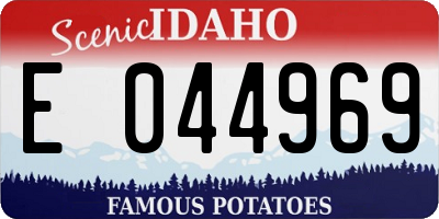 ID license plate E044969