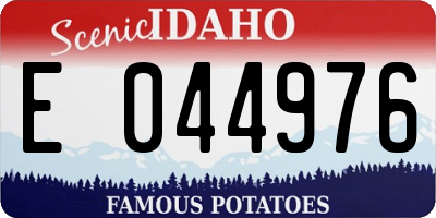 ID license plate E044976