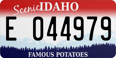 ID license plate E044979