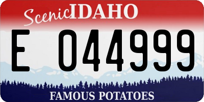 ID license plate E044999