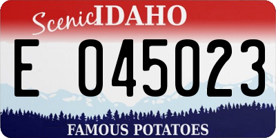 ID license plate E045023