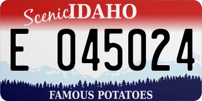 ID license plate E045024