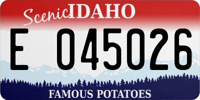 ID license plate E045026