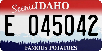 ID license plate E045042