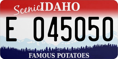 ID license plate E045050