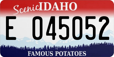 ID license plate E045052