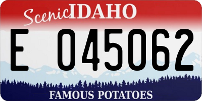 ID license plate E045062