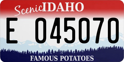 ID license plate E045070