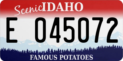 ID license plate E045072