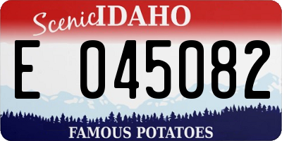 ID license plate E045082