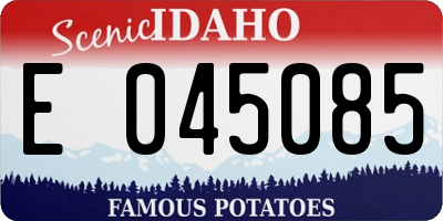 ID license plate E045085