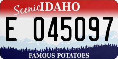 ID license plate E045097