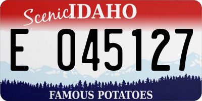 ID license plate E045127