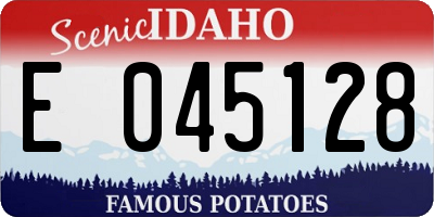 ID license plate E045128