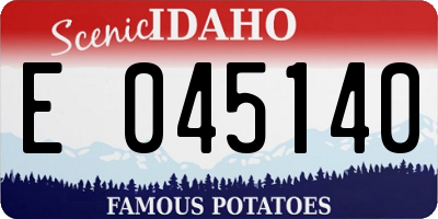 ID license plate E045140