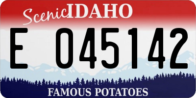 ID license plate E045142