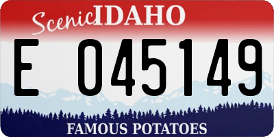 ID license plate E045149