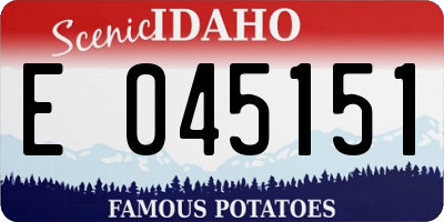 ID license plate E045151