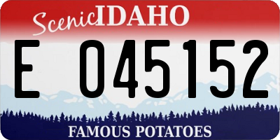 ID license plate E045152