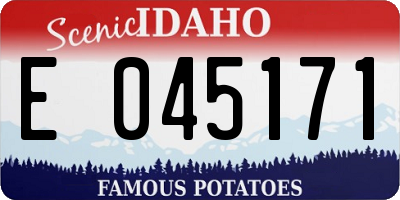 ID license plate E045171