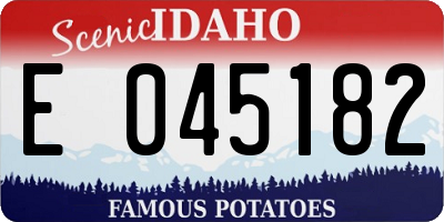 ID license plate E045182