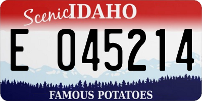 ID license plate E045214