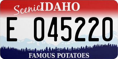ID license plate E045220